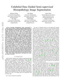 Unlabeled Data Guided Semi-supervised Histopathology Image Segmentation