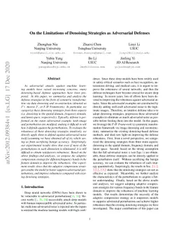 On the Limitations of Denoising Strategies as Adversarial Defenses