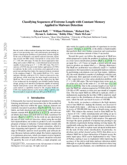 Classifying Sequences of Extreme Length with Constant Memory Applied to
  Malware Detection