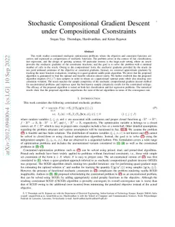 Stochastic Compositional Gradient Descent under Compositional
  Constraints