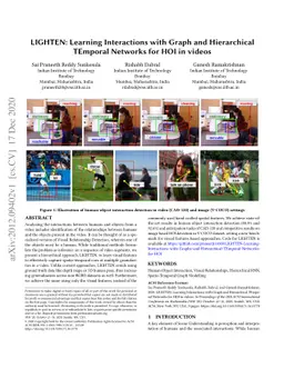 LIGHTEN: Learning Interactions with Graph and Hierarchical TEmporal
  Networks for HOI in videos