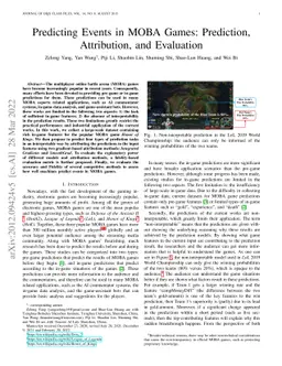 Predicting Events in MOBA Games: Prediction, Attribution, and Evaluation
