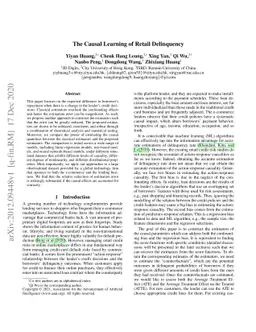 The Causal Learning of Retail Delinquency