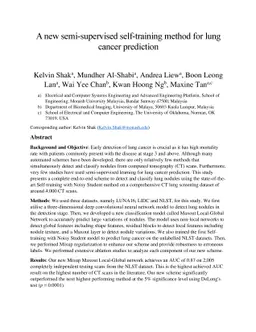 A new semi-supervised self-training method for lung cancer prediction