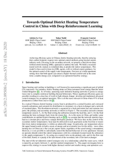 Towards Optimal District Heating Temperature Control in China with Deep
  Reinforcement Learning