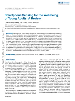 Smartphone Sensing for the Well-being of Young Adults: A Review