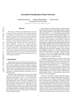 Kernelized Classification in Deep Networks
