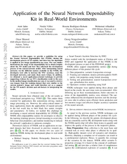Application of the Neural Network Dependability Kit in Real-World
  Environments