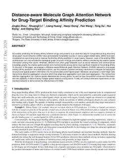 Distance-aware Molecule Graph Attention Network for Drug-Target Binding
  Affinity Prediction