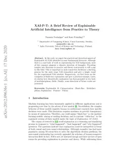 XAI-P-T: A Brief Review of Explainable Artificial Intelligence from
  Practice to Theory
