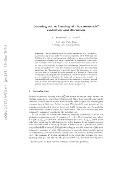Learning active learning at the crossroads? evaluation and discussion