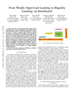 From Weakly Supervised Learning to Biquality Learning: an Introduction
