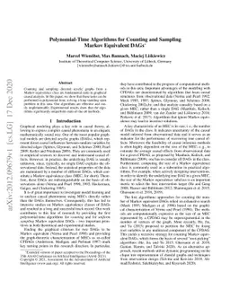 Polynomial-Time Algorithms for Counting and Sampling Markov Equivalent
  DAGs