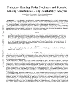 Trajectory Planning Under Stochastic and Bounded Sensing Uncertainties
  Using Reachability Analysis
