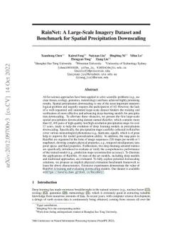 RainNet: A Large-Scale Imagery Dataset and Benchmark for Spatial
  Precipitation Downscaling