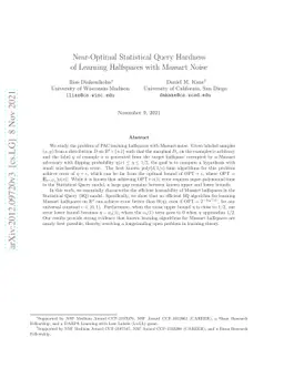 Near-Optimal Statistical Query Hardness of Learning Halfspaces with
  Massart Noise