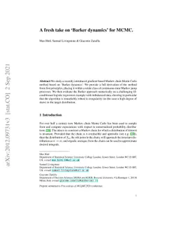 A fresh take on 'Barker dynamics' for MCMC