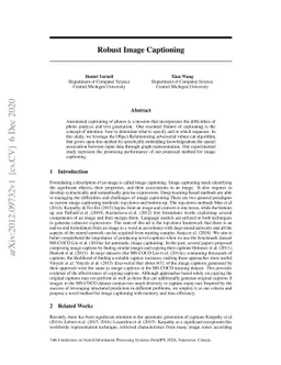 Robust Image Captioning