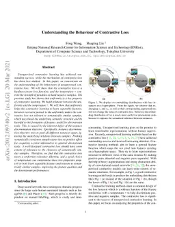 Understanding the Behaviour of Contrastive Loss