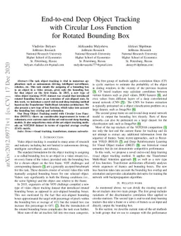 End-to-end Deep Object Tracking with Circular Loss Function for Rotated
  Bounding Box