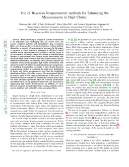 Use of Bayesian Nonparametric methods for Estimating the Measurements in
  High Clutter