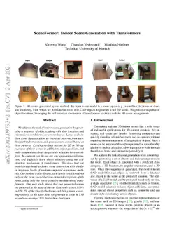 SceneFormer: Indoor Scene Generation with Transformers