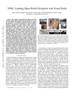 ViNG: Learning Open-World Navigation with Visual Goals