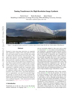 Taming Transformers for High-Resolution Image Synthesis