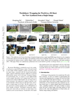 Worldsheet: Wrapping the World in a 3D Sheet for View Synthesis from a
  Single Image