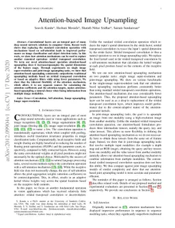 Attention-based Image Upsampling