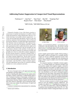 Addressing Feature Suppression in Unsupervised Visual Representations