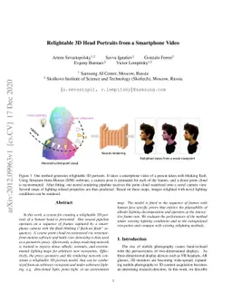 Relightable 3D Head Portraits from a Smartphone Video