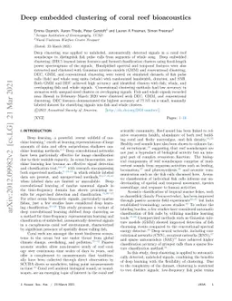 Deep embedded clustering of coral reef bioacoustics