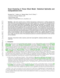 Exact Clustering in Tensor Block Model: Statistical Optimality and
  Computational Limit