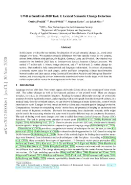 UWB at SemEval-2020 Task 1: Lexical Semantic Change Detection