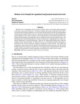 Robust error bounds for quantised and pruned neural networks