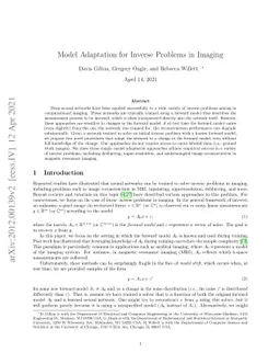 Model Adaptation for Inverse Problems in Imaging