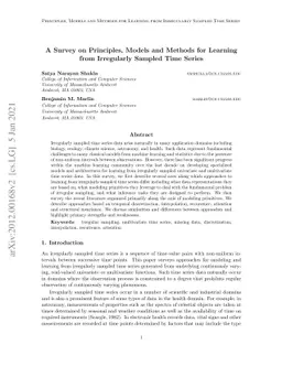 A Survey on Principles, Models and Methods for Learning from Irregularly
  Sampled Time Series