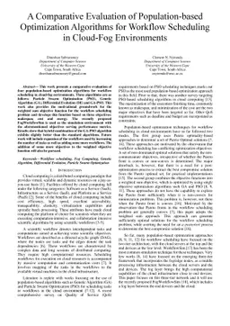A Comparative Evaluation of Population-based Optimization Algorithms for
  Workflow Scheduling in Cloud-Fog Environments