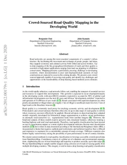 Crowd-Sourced Road Quality Mapping in the Developing World