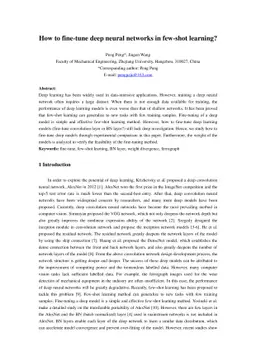 How to fine-tune deep neural networks in few-shot learning?