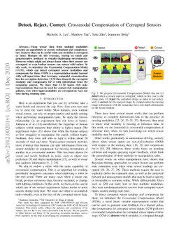 Detect, Reject, Correct: Crossmodal Compensation of Corrupted Sensors