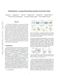 Point2Skeleton: Learning Skeletal Representations from Point Clouds
