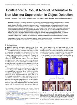 Confluence: A Robust Non-IoU Alternative to Non-Maxima Suppression in
  Object Detection