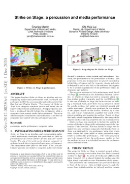 Strike on Stage: a percussion and media performance