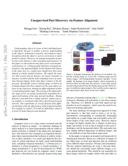 Unsupervised Part Discovery via Feature Alignment