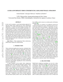 Ultra-low bitrate video conferencing using deep image animation