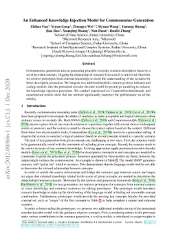 An Enhanced Knowledge Injection Model for Commonsense Generation