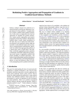 Rethinking Positive Aggregation and Propagation of Gradients in
  Gradient-based Saliency Methods