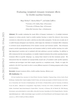 Evaluating (weighted) dynamic treatment effects by double machine
  learning